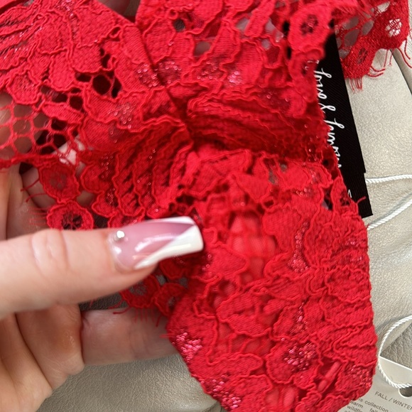 ❤️NWT For Love & Lemons Valentines Day Rosa Lace Red Heart Bra & Panty Set M❤️ - Picture 11 of 16